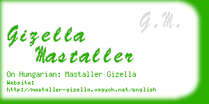 gizella mastaller business card